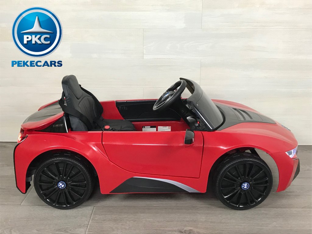BMW I8 Coupe 12V rojo vista lateral derecha