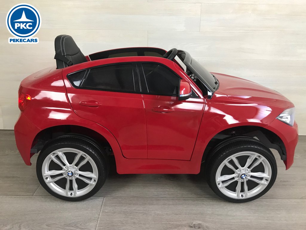 Coche electrico para niños BMW X6M Rojo metalizado vista lateral derecha
