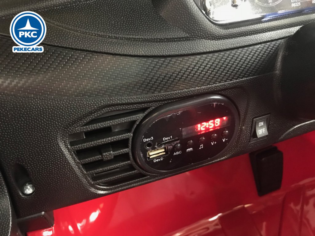 Coche electrico para niños BMW X6M Rojo metalizado vista display
