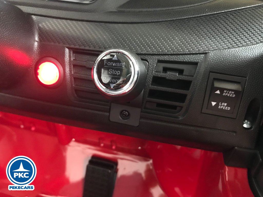 Coche electrico para niños BMW X6M Rojo metalizado vista cambio de marchas