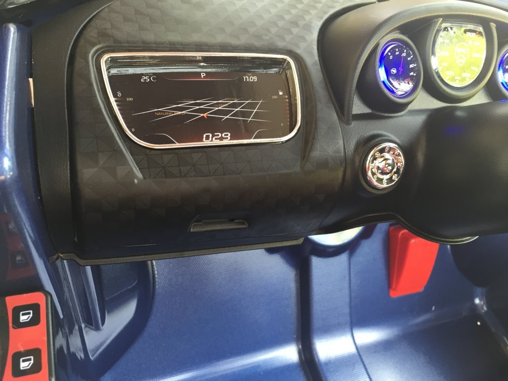 Coche electrico Infantil Bugatti Veyron Style Azul Metalizado salpicadero iluminado