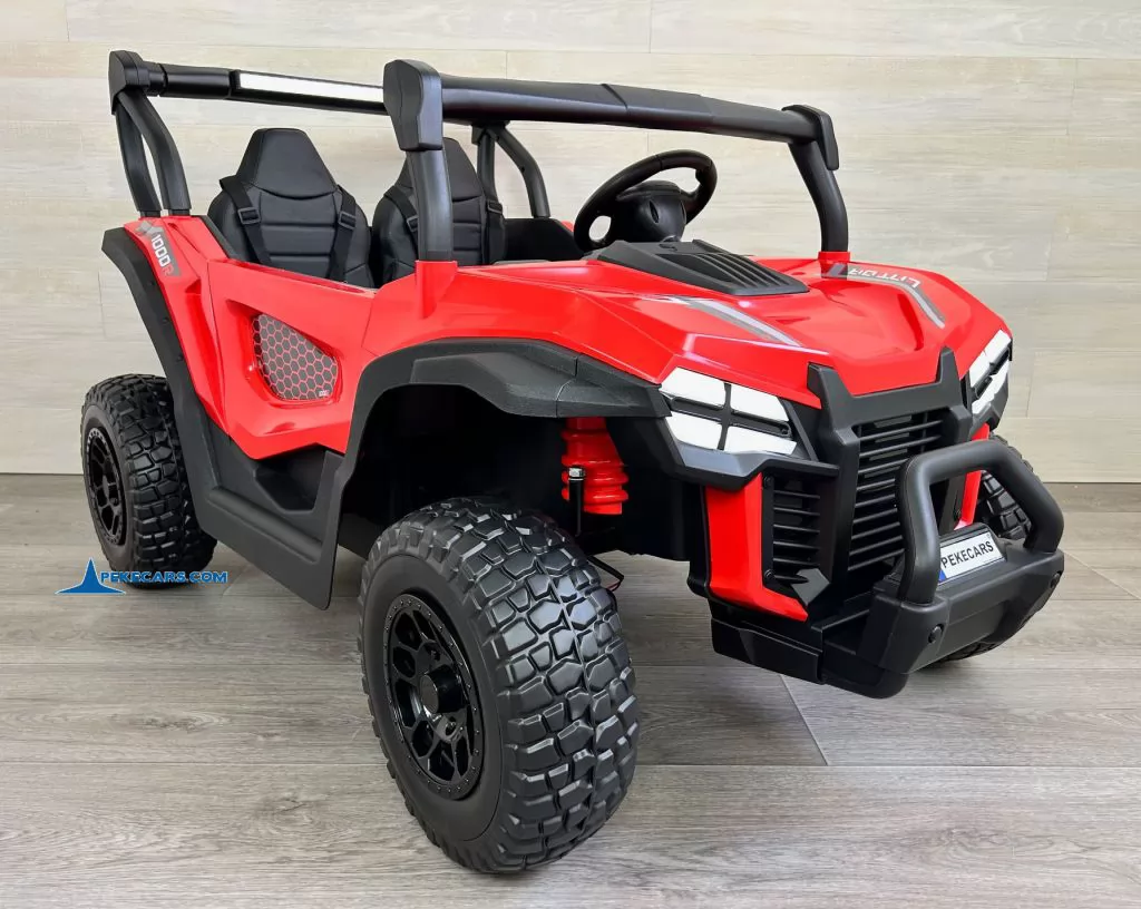 Buggy 1000R 24V Rojo frontal izquierda