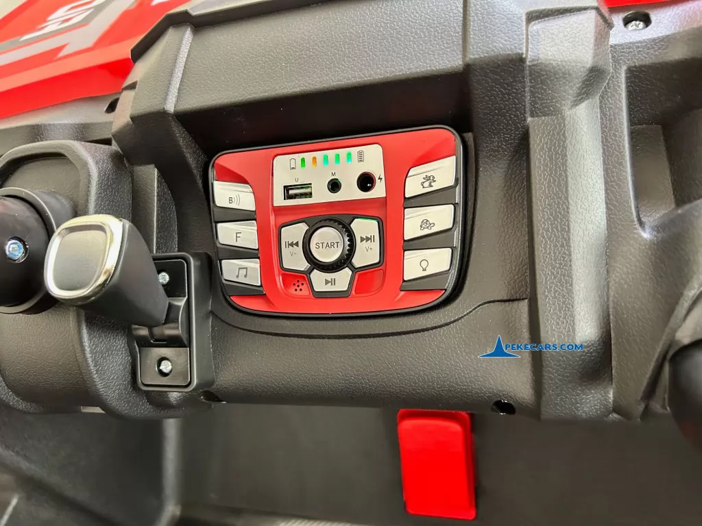 Buggy 1000R 24V Rojo reproductor mp3 y radio