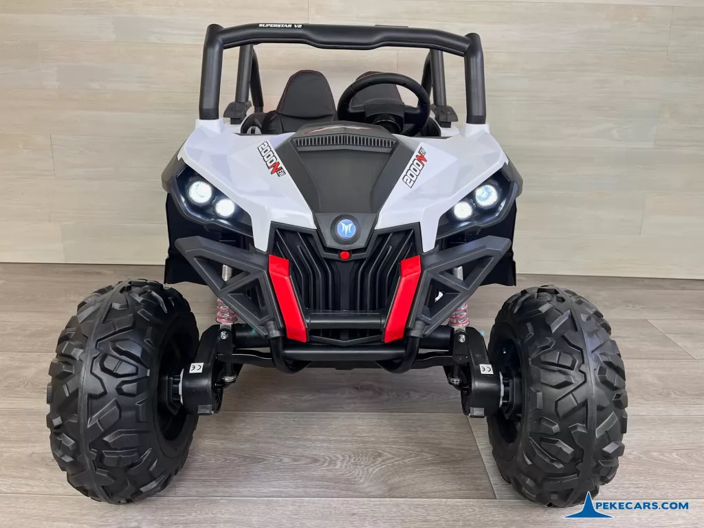 coche para niños Buggy UTV 12V Blanco