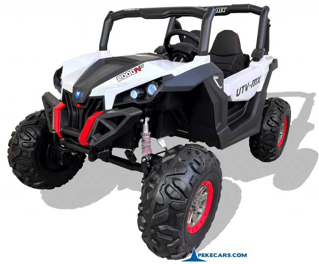 Coche electrico para niños Buggy UTV Blanco