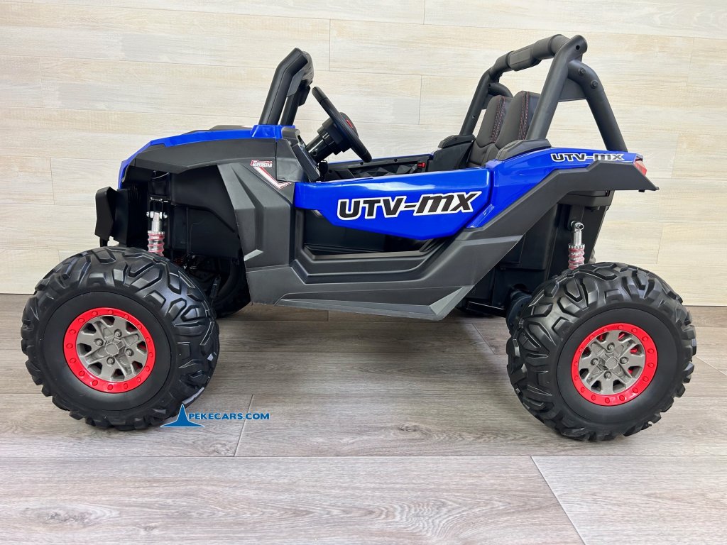 Coche electrico para niños Buggy UTV Azul 24v lateral