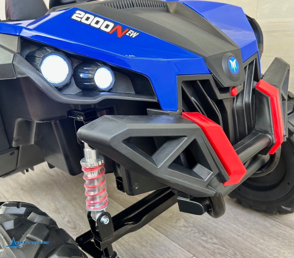 Coche electrico para niños Buggy UTV Azul 24v faros