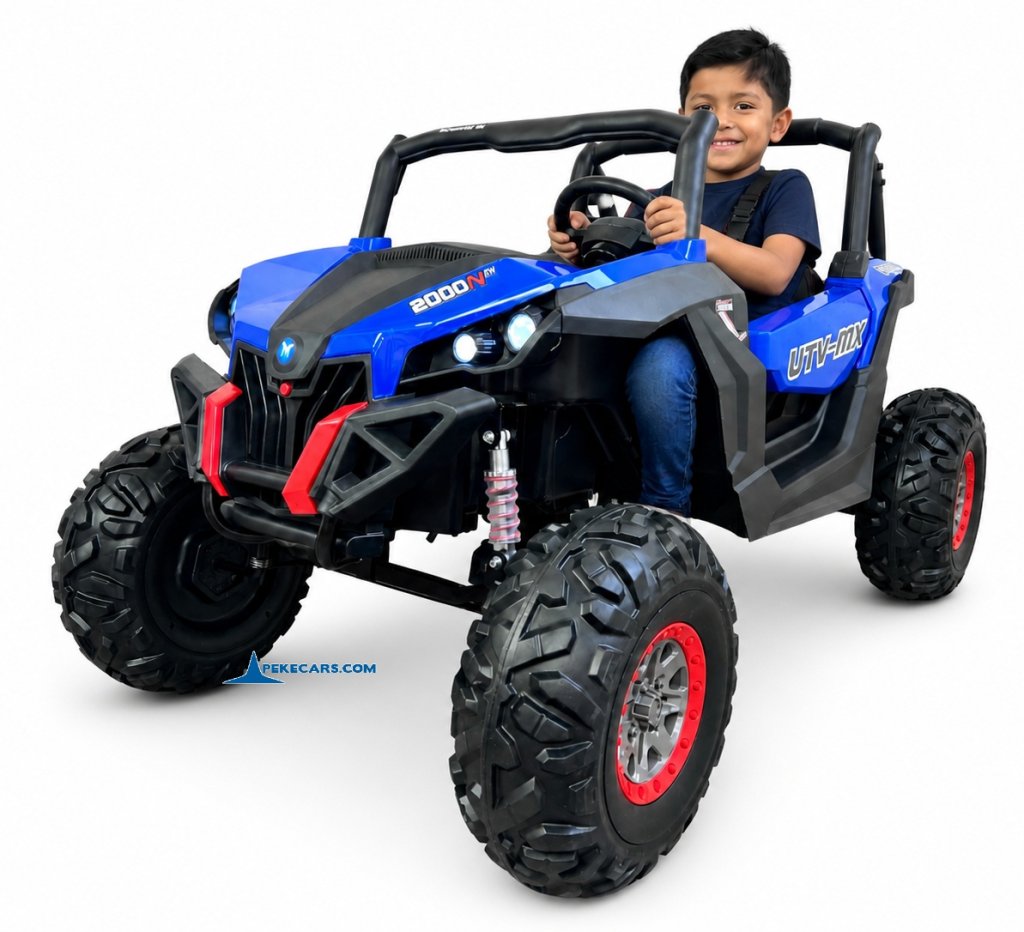 Coche electrico para niños Buggy UTV Azul vista principal