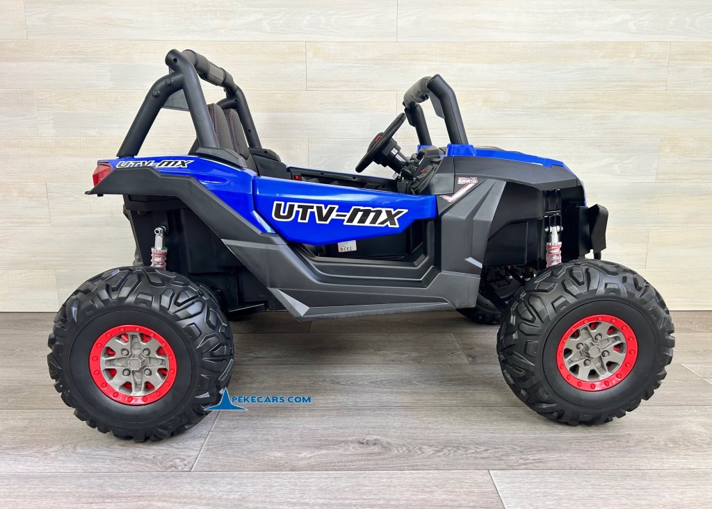 Coche electrico para niños Buggy UTV Azul 24v lateral invertido