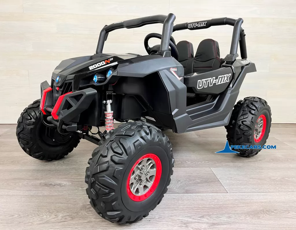 coche electrico niños buggy utv 12v mp4 negro vista frente