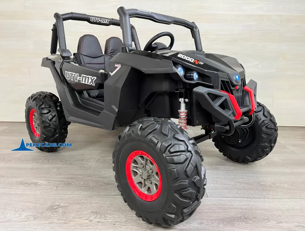 coches para niños buggy utv 12v mp4 negro vista derecha