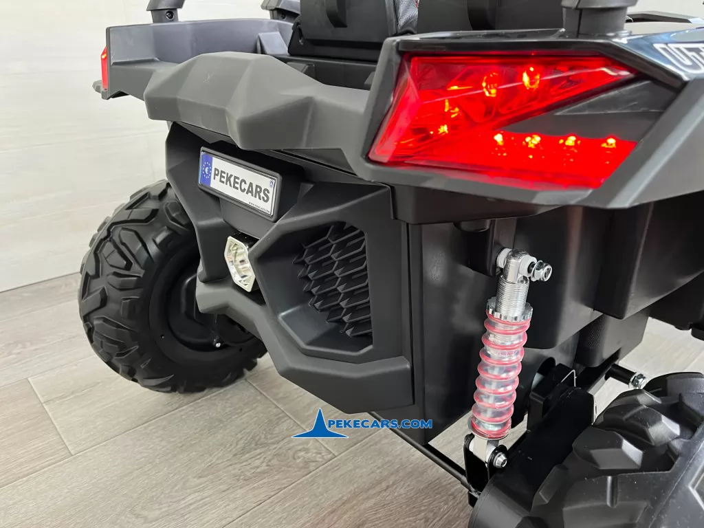 coches teledirigidos buggy utv 12v mp4 negro luces traseras