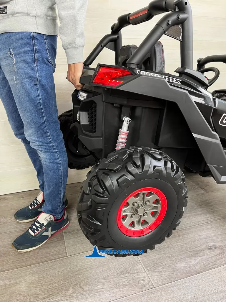 buggy utv 12v mp4 negro coches para niños altura