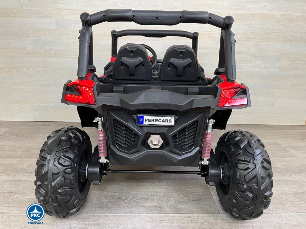 Coche electrico para niños Buggy UTV Rojo parte trasera