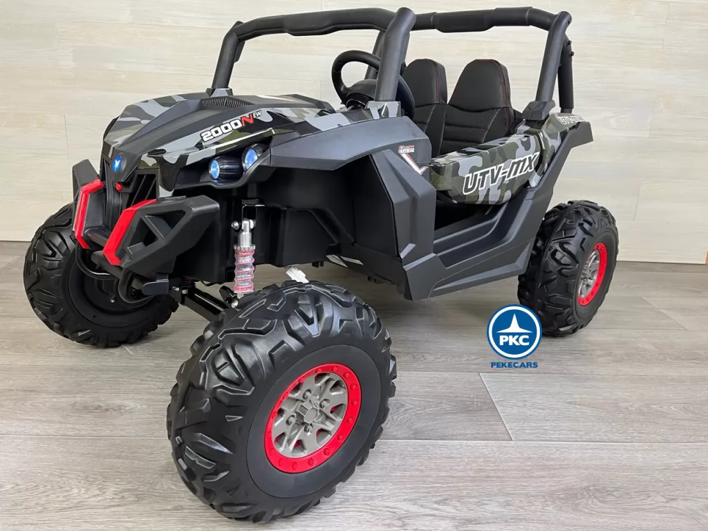 Coche electrico para niños Buggy UTV Verde Camuflaje