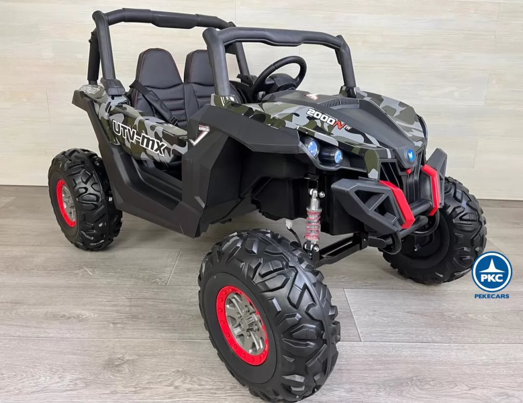 Coche electrico para niños Buggy UTV Verde Camuflaje para niños