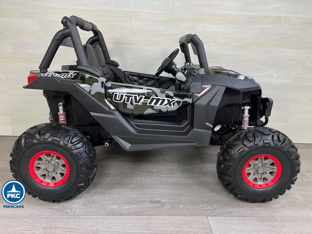 Coche electrico para niños Buggy UTV Verde Camuflaje a batería