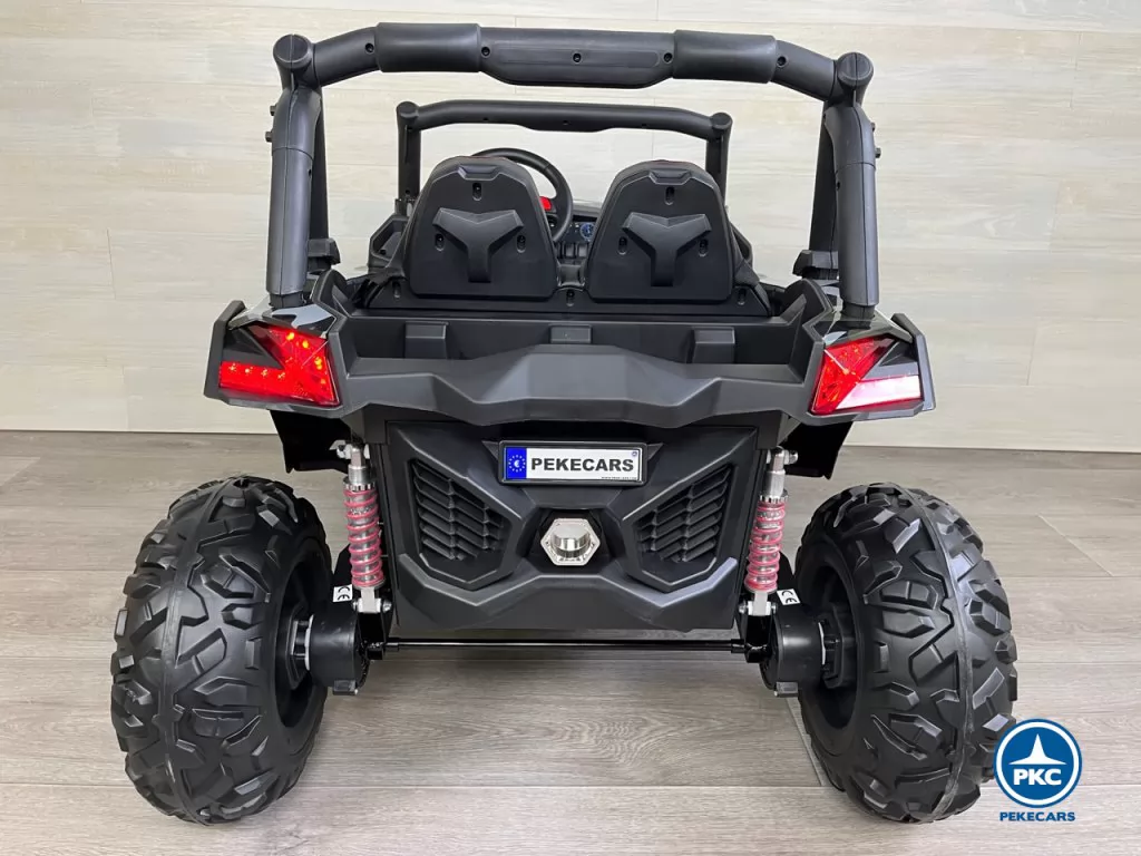 Coche electrico para niños Buggy UTV Verde Camuflaje parte trasera
