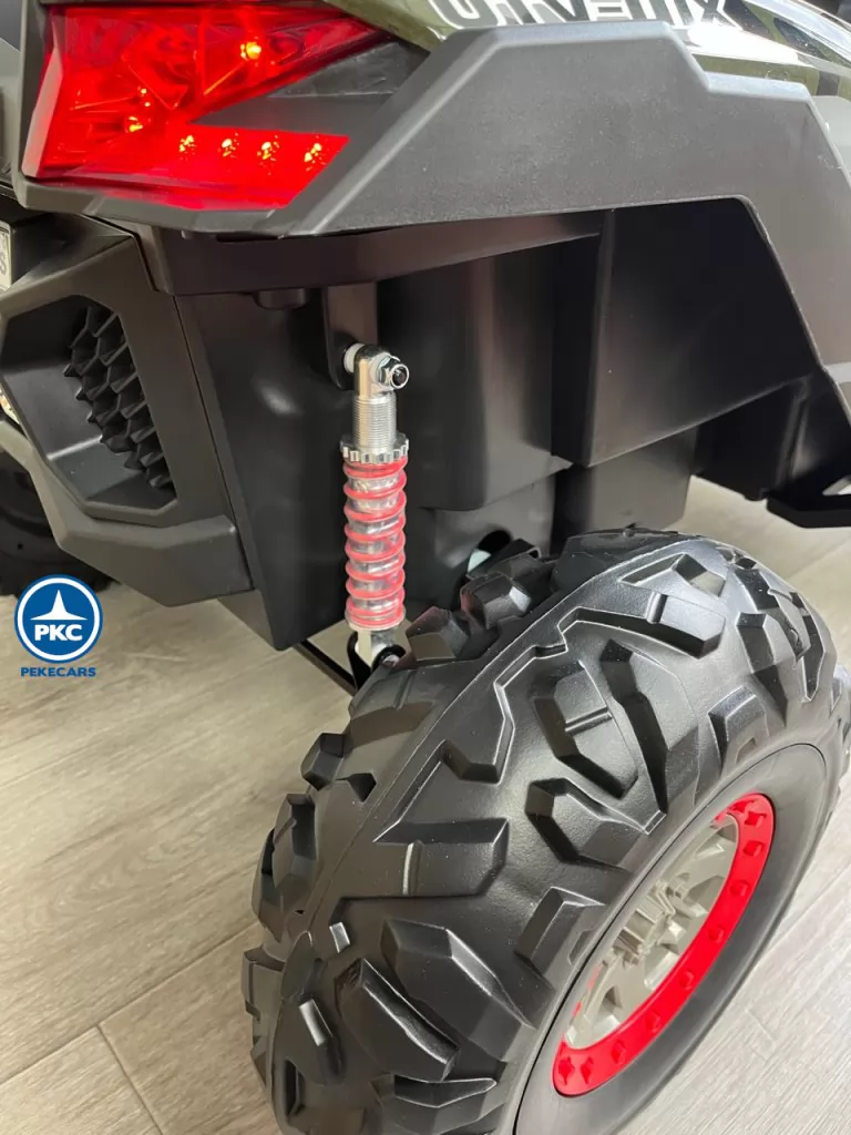 Coche electrico para niños Buggy UTV Verde Camuflaje amortiguadores