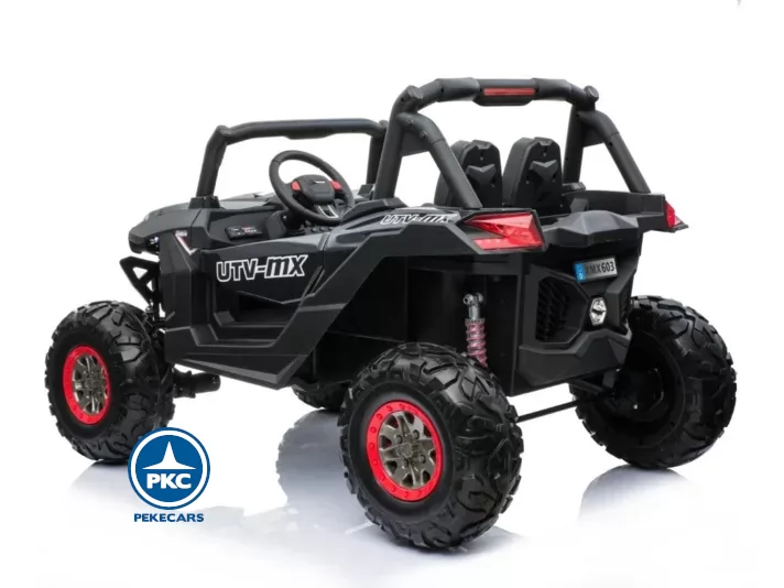 Beach Buggy UTV 4X4 MP4 24V 2 plazas negro ruedas