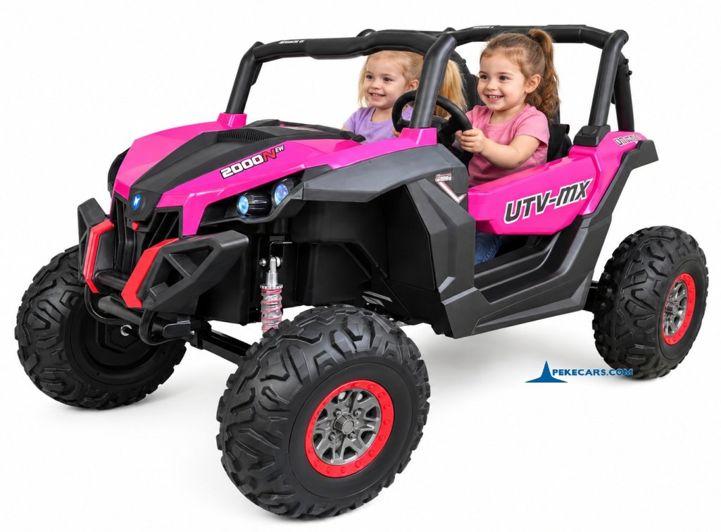 Coche electrico para niños Buggy UTV Rosa vista principal