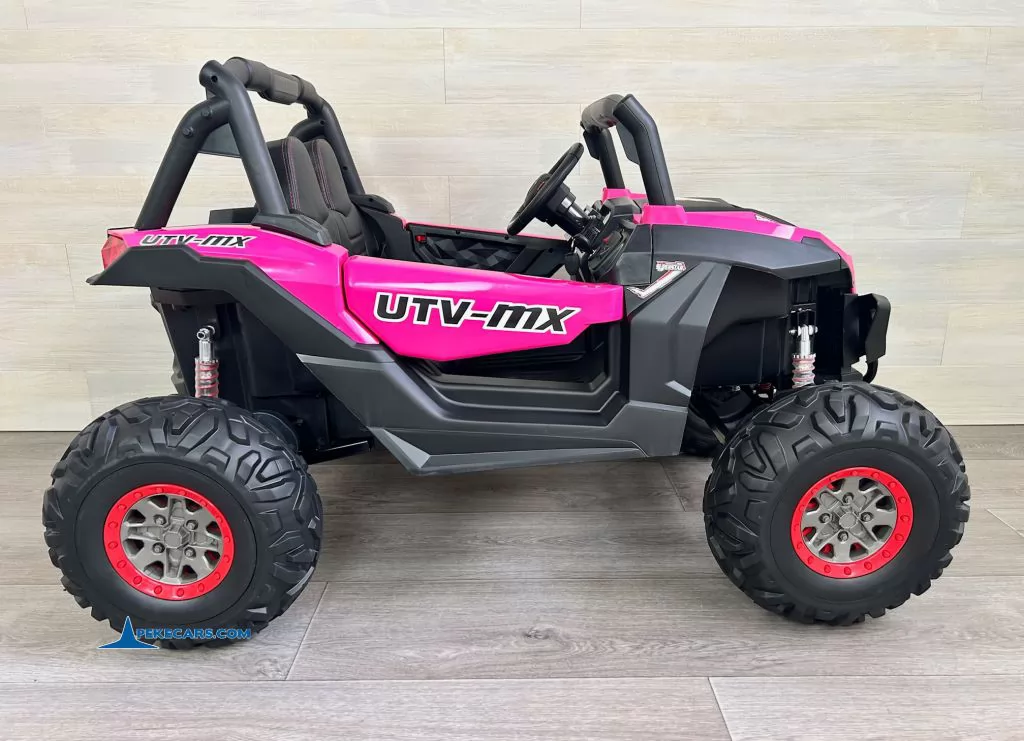 Coche electrico para niños Buggy UTV Rosa lado derecho