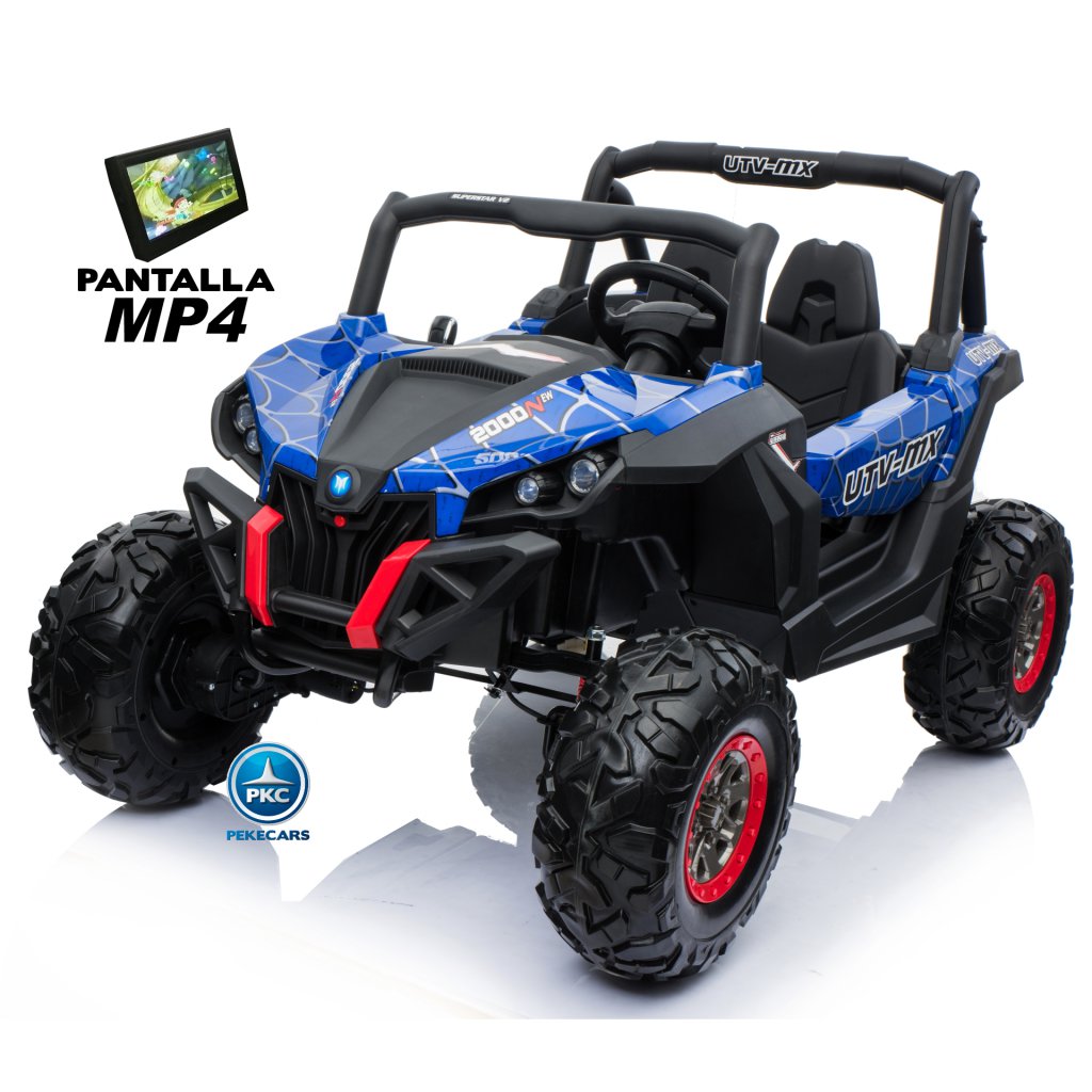 Coche electrico para niños Buggy UTV Azul Spider