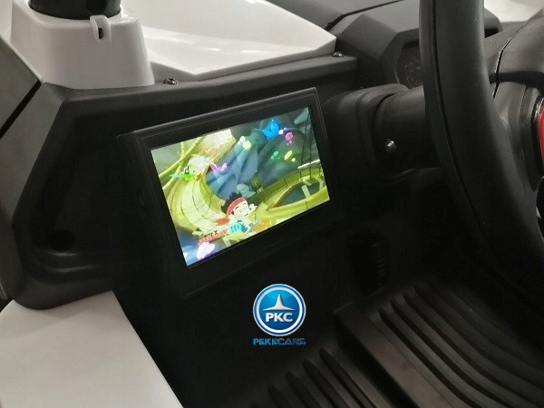 Coche electrico para niños Buggy UTV Azul Spider pantalla mp4