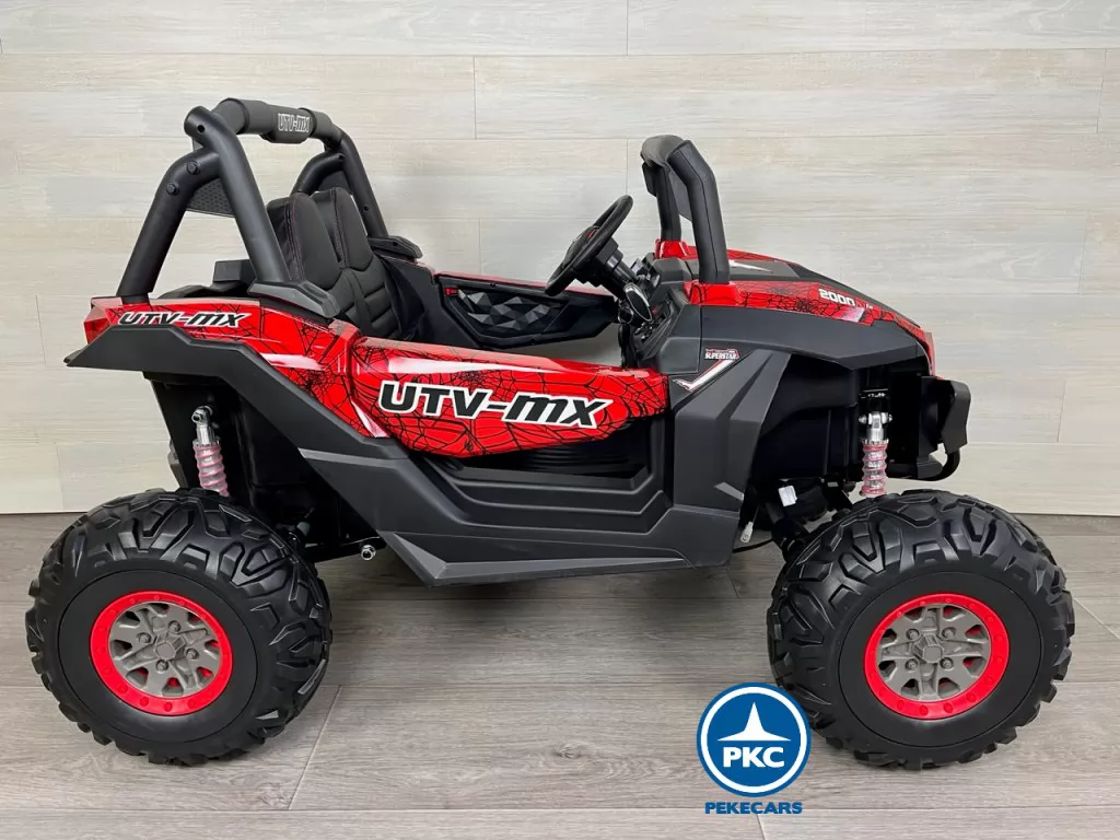 Coche electrico para niños Buggy UTV Rojo Spider lateral