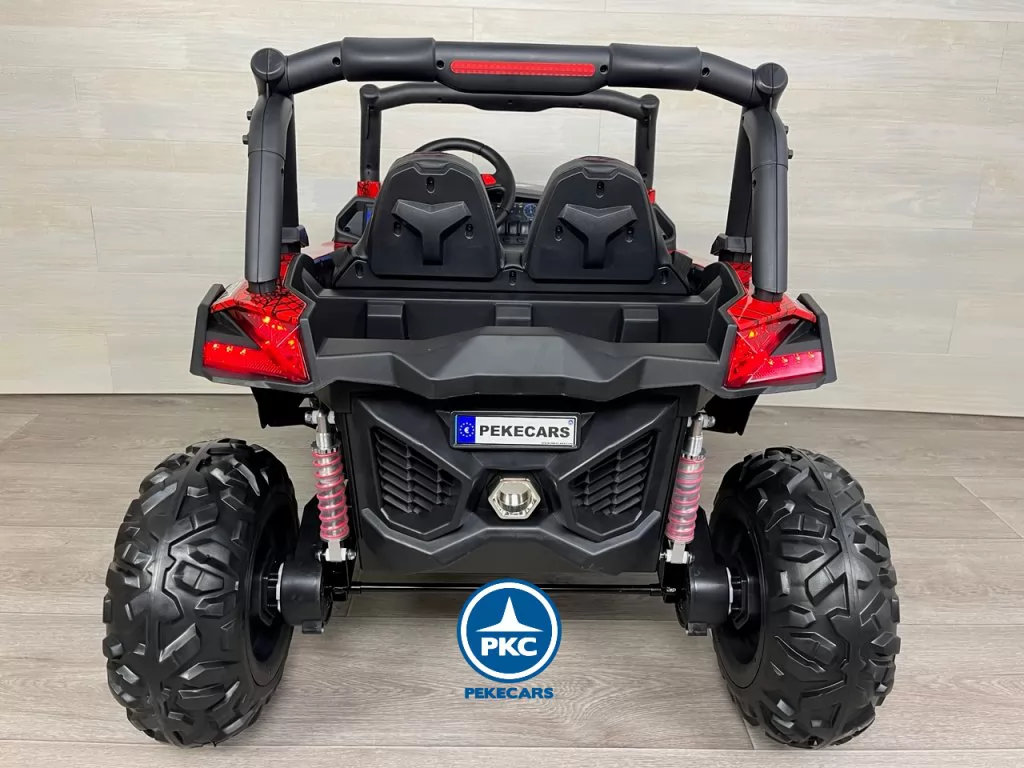 Coche electrico para niños Buggy UTV Rojo Spider parte trasera