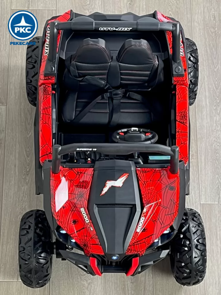 Coche electrico para niños Buggy UTV Rojo Spider arriba