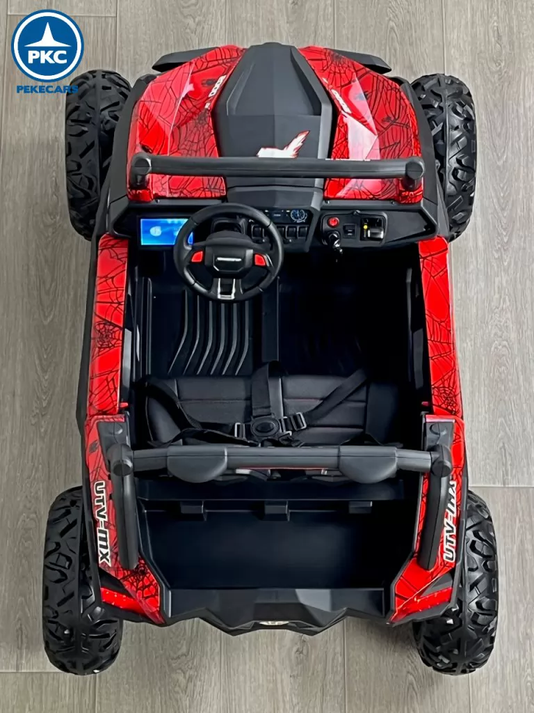 Coche electrico para niños Buggy UTV Rojo Spider vista aérea