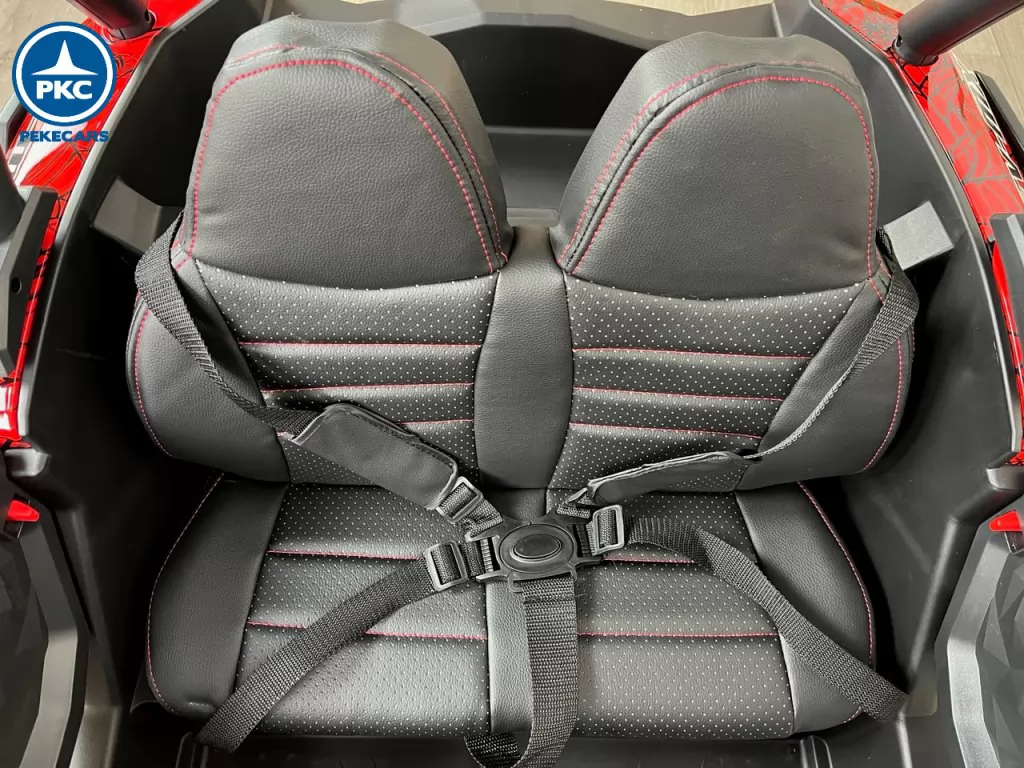 Coche electrico para niños Buggy UTV Rojo Spider asiento en polipiel