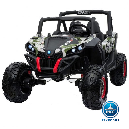 Coche electrico para niños Buggy UTV Verde Camuflaje