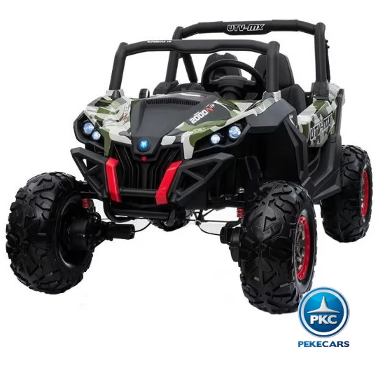Coche electrico para niños Buggy UTV Verde Camuflaje