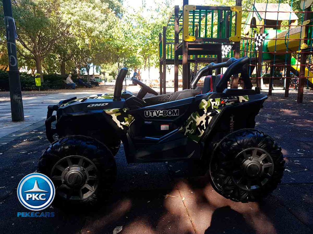 Buggy Dakar 24v Verde Camuflaje vista lateral