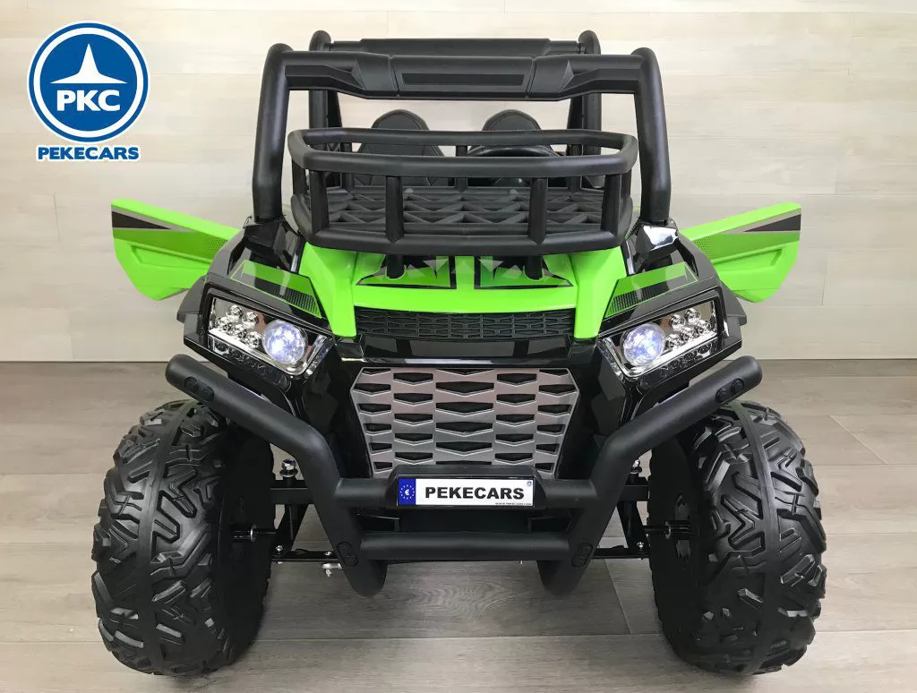 Todoterreno buggy super monster verde vista frontal apertura de puertas
