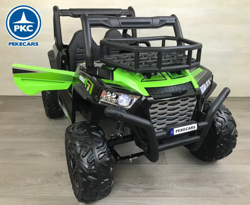 Todoterreno buggy super monster verde vista 3/4 apertura de puertas