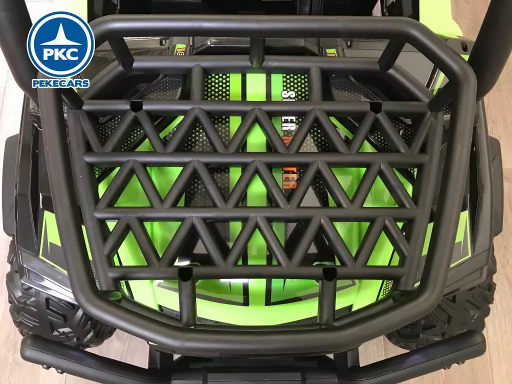 Todoterreno buggy super monster verde vista portamaletas