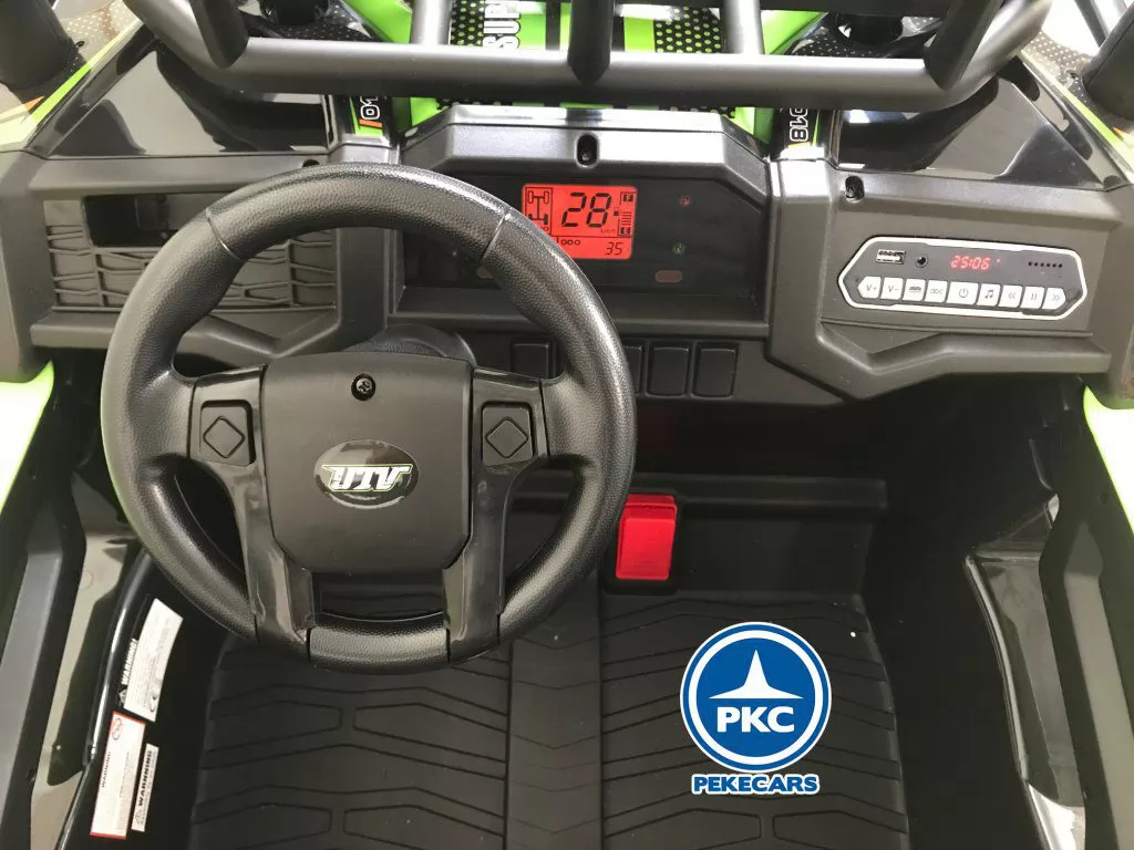 Todoterreno buggy super monster verde vista interior vehículo