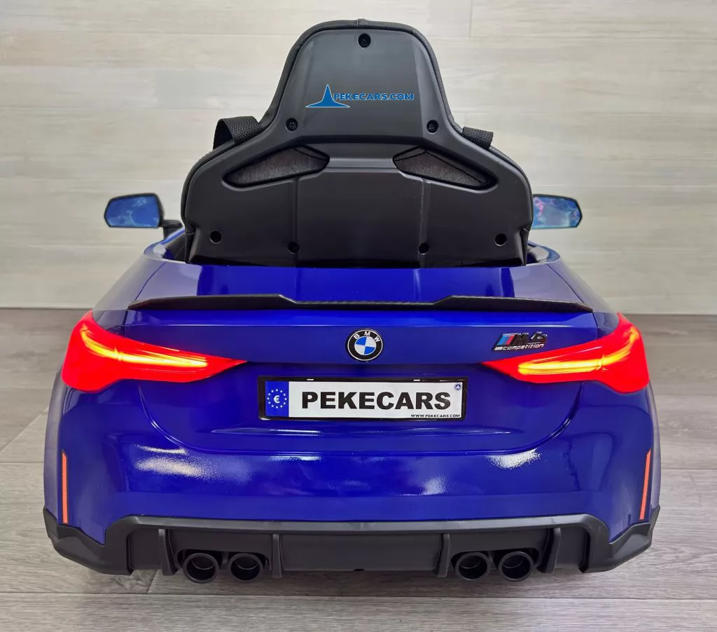 BMW M4 12V 2.4G Azul Metalizado parte trasera