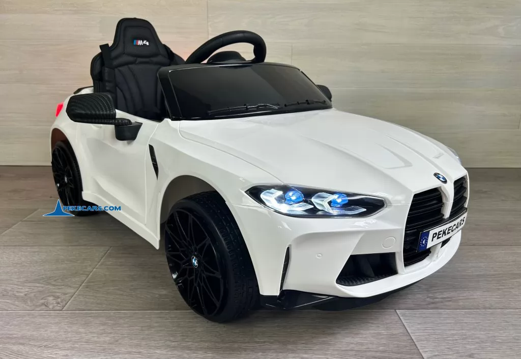 BMW M4 12V 2.4G Blanco lateral izquierdo