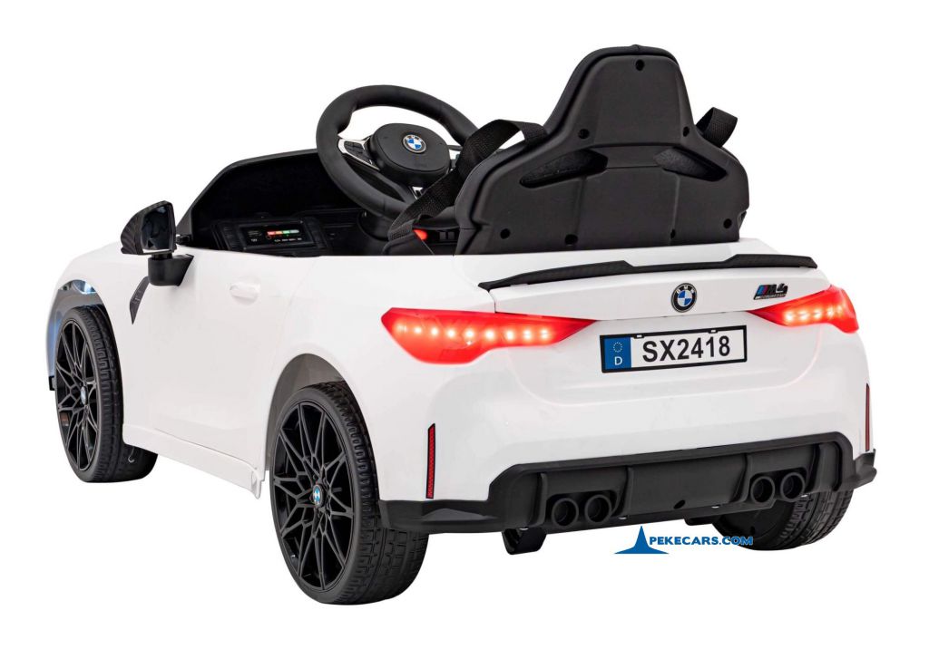 BMW M4 12V 2.4G Blanco perspectiva