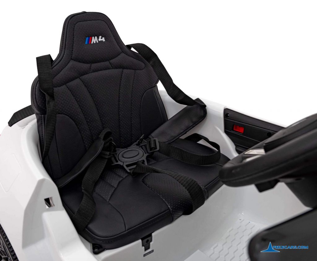 BMW M4 12V 2.4G Blanco asiento