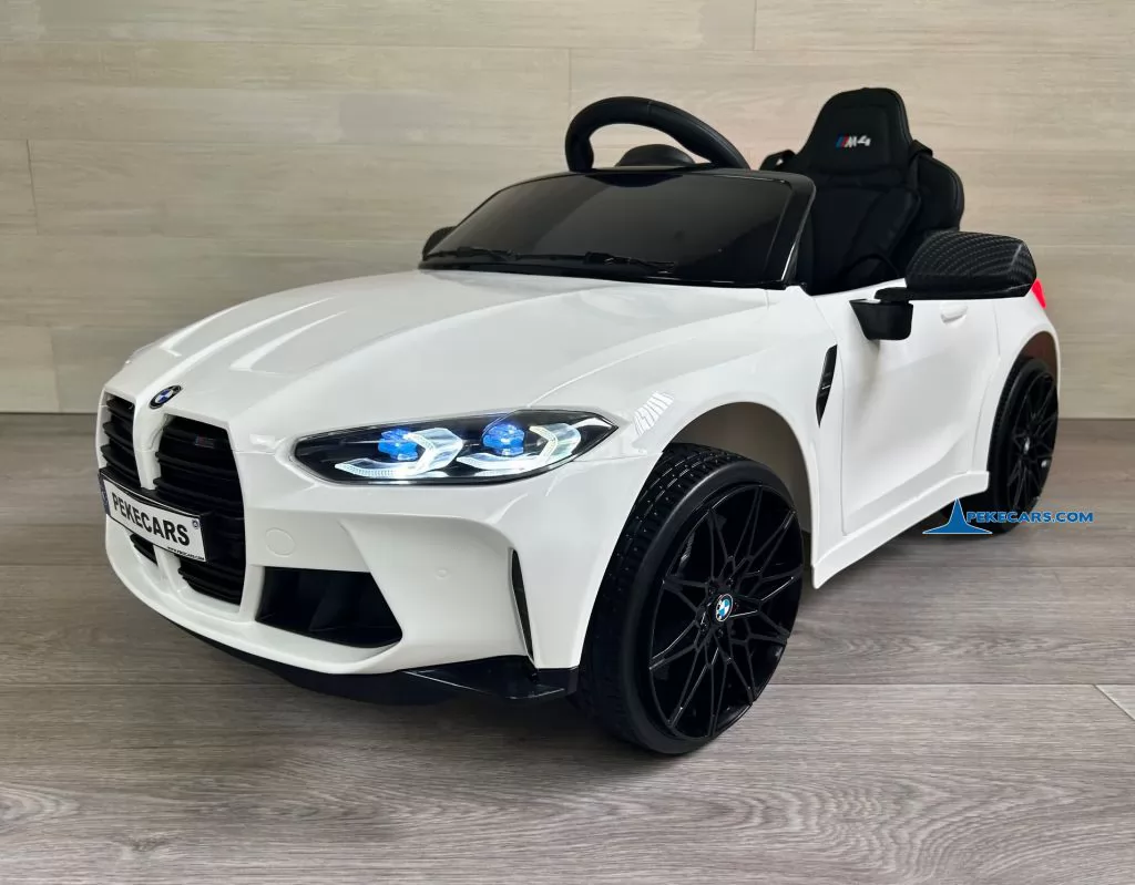 BMW M4 12V 2.4G Blanco frontal derecha