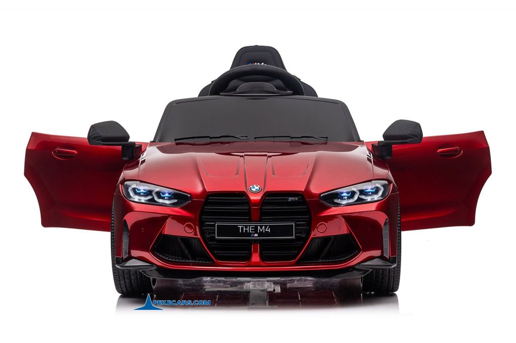 BMW M4 12V 2.4G Rojo Metalizado puertas abiertas