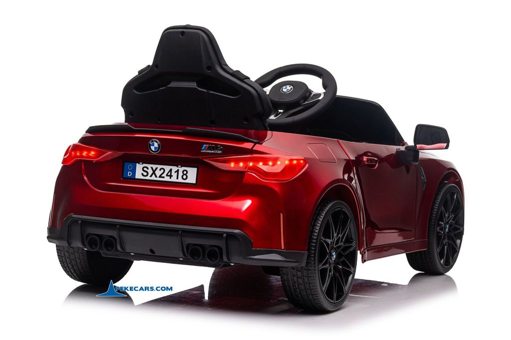 BMW M4 12V 2.4G Rojo Metalizado parte atrás