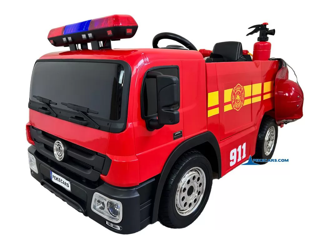 Camion de bomberos infantil de 1 plaza Rojo