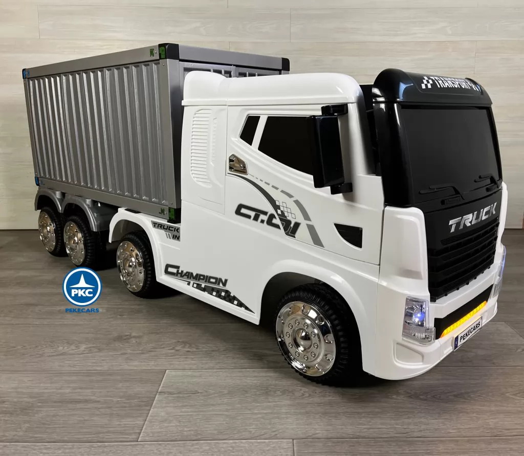 Camión con remolque 12V 2.4G Blanco camion para niños