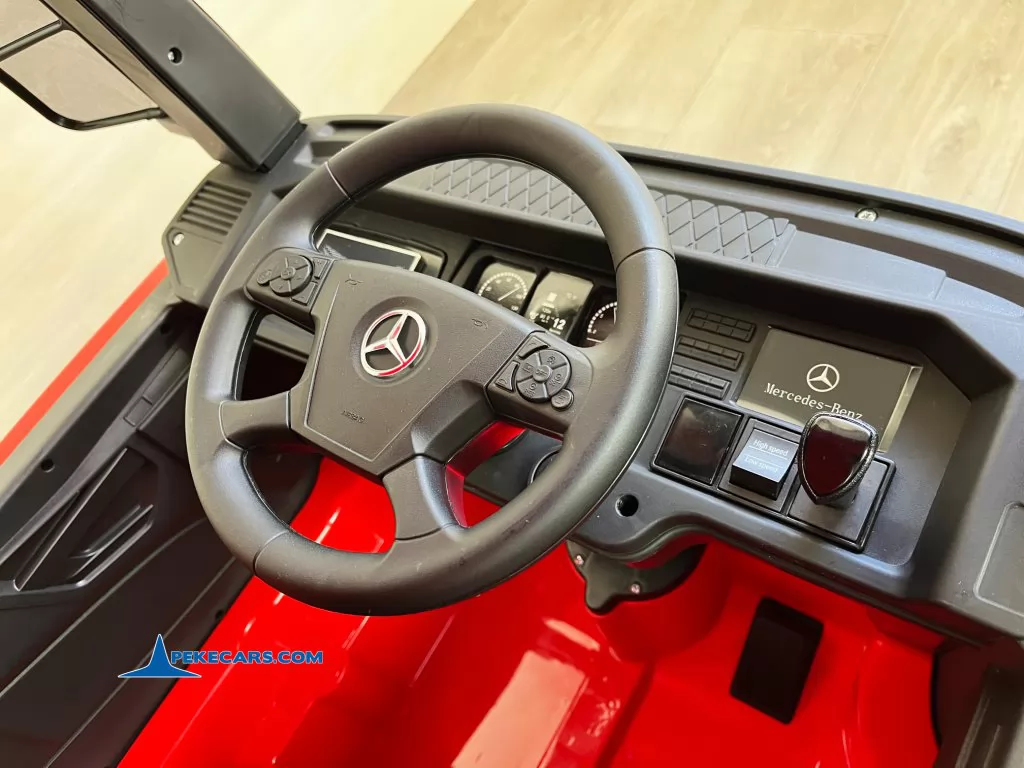 coches electricos para niños camion mercedes actros rojo volante